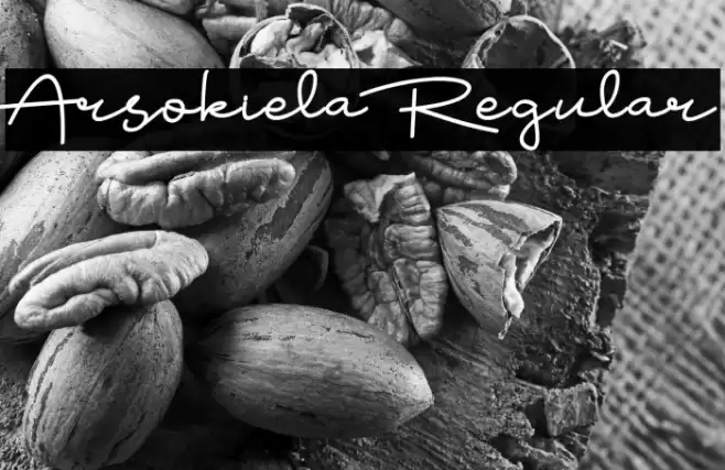 Arsokiela Regular Fonte examples