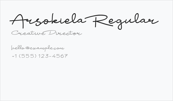 Arsokiela Regular Business Card