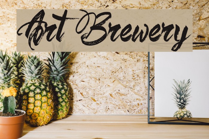 Art Brewery Font examples