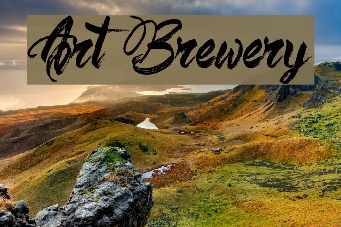 Art Brewery Font examples