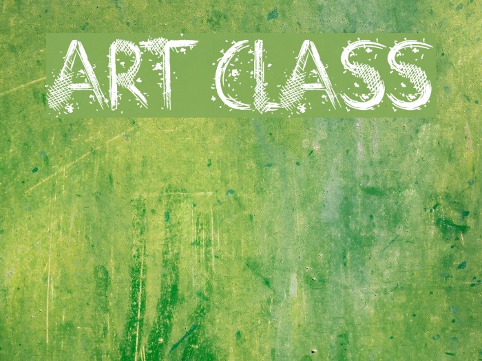 Art Class Font examples