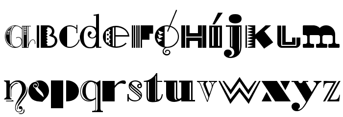 Art-Decorina Font LOWERCASE
