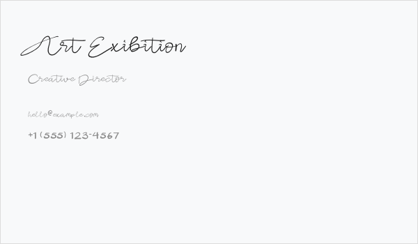 Art Exibition Business Card