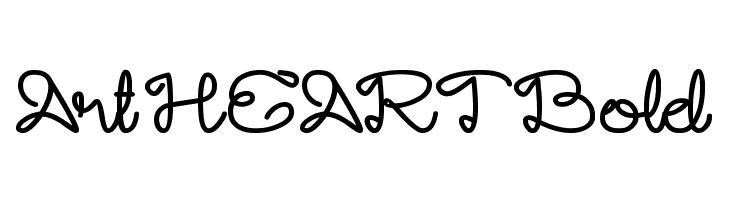 Art HEART Bold  Fuentes Gratis Descargar
