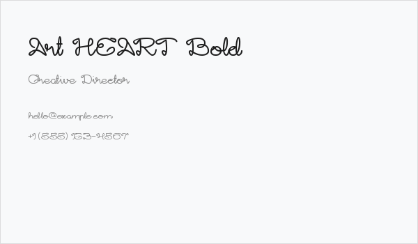 Art HEART Bold Business Card