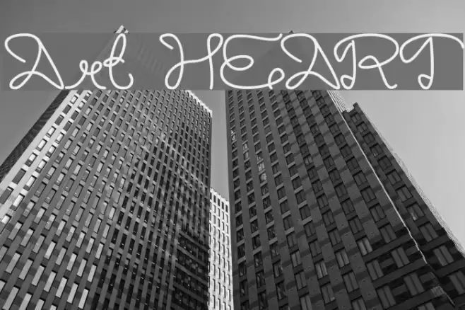 Art HEART Font examples