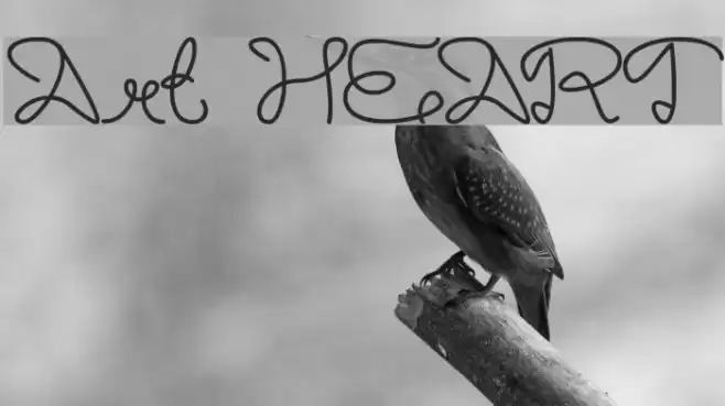 Art HEART Font examples