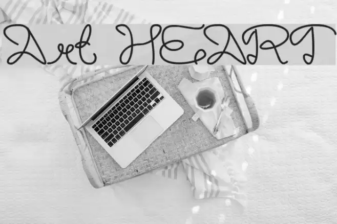 Art HEART Font examples