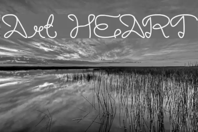 Art HEART Font examples