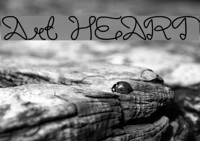 Art HEART Font examples