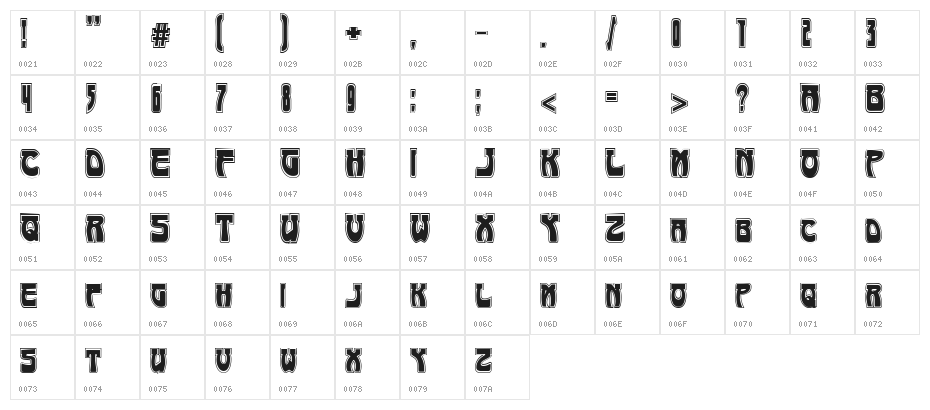 Art-Nouveau 1895-Contour Character Map