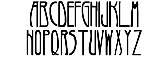 Art-Nouveau 1900 字体 大写
