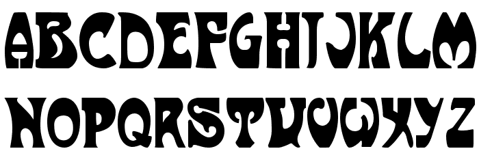 Art-Nouveau 1910 Font LOWERCASE