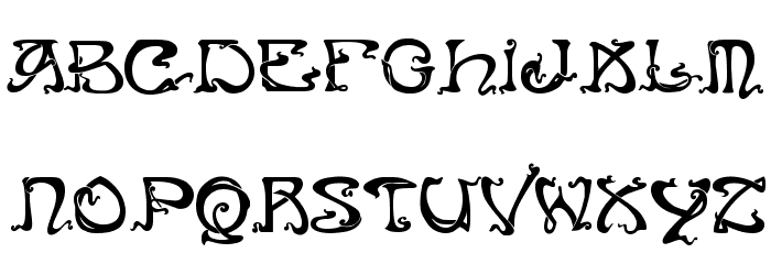 Art Nouveau Caps Font LOWERCASE
