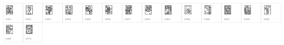 Art Nouveau Flowers Character Map