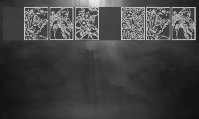 Art Nouveau Flowers Font examples