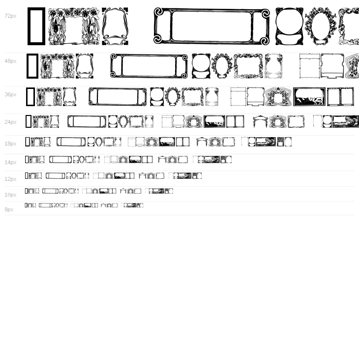 Art Nouveau Frames and Borders Waterfall