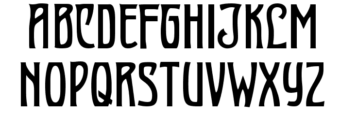 Art-Nouveau Initial Font LOWERCASE