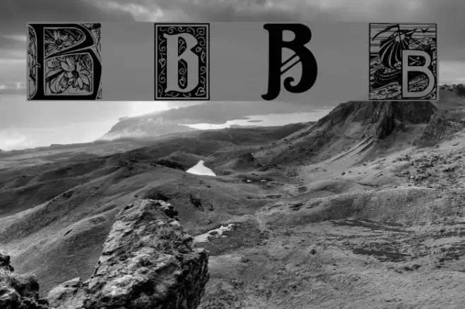 Art Nouveau Initials B Example 1