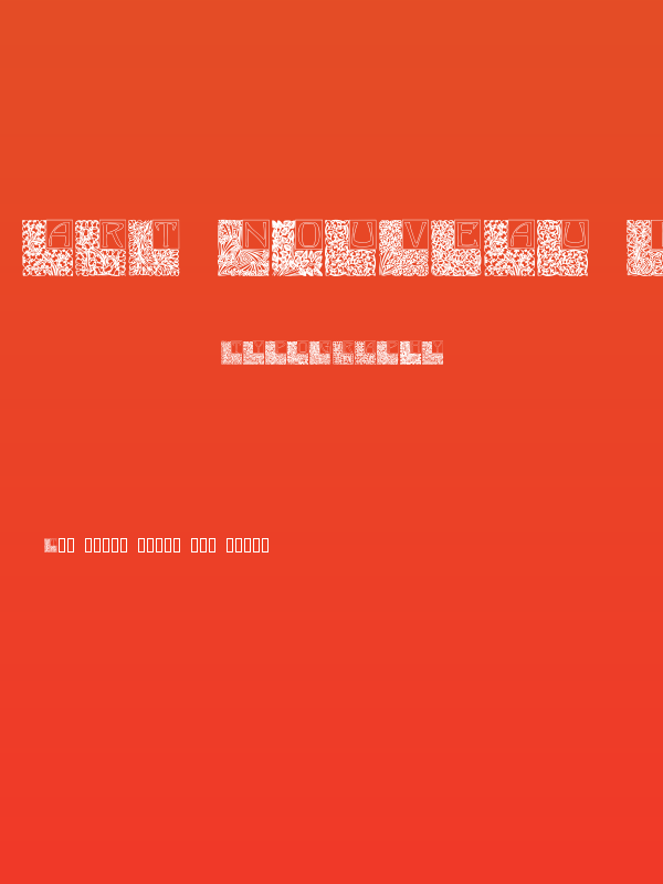 Art Nouveau Initials Poster