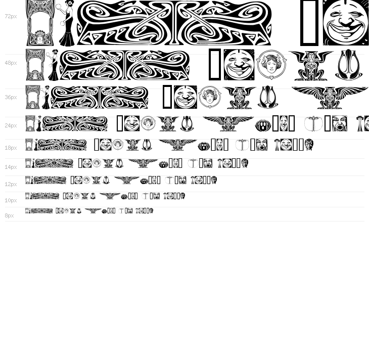 Art Noveau Headers Waterfall