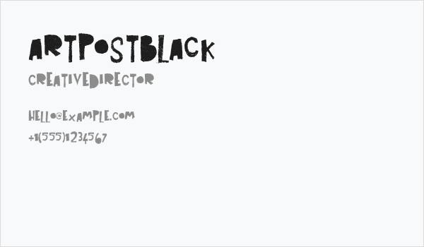 Art Post black Business Card