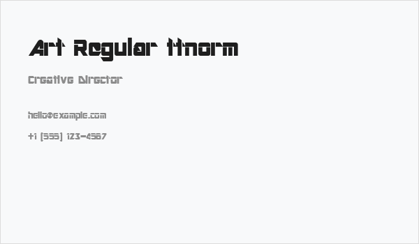 Art Regular ttnorm Business Card