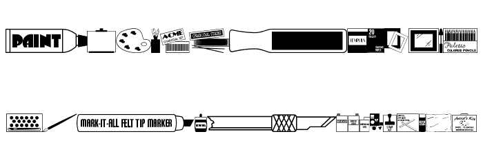 Art Supplies JL Font LOWERCASE