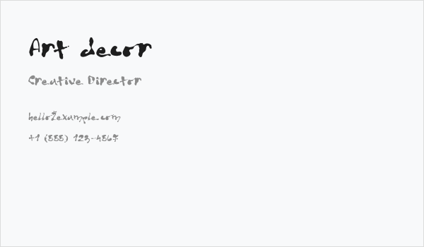 Art decor Business Card