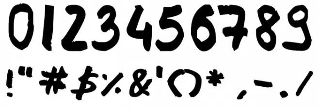 Art4Symbian Handwriting Font OTHER CHARS