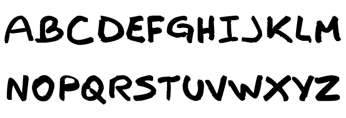 Art4Symbian Handwriting Font UPPERCASE