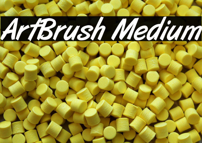 ArtBrush Medium Font examples