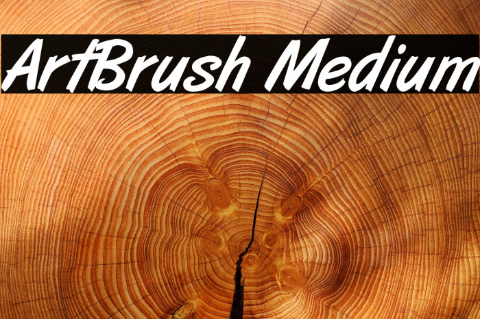 ArtBrush Medium Font examples
