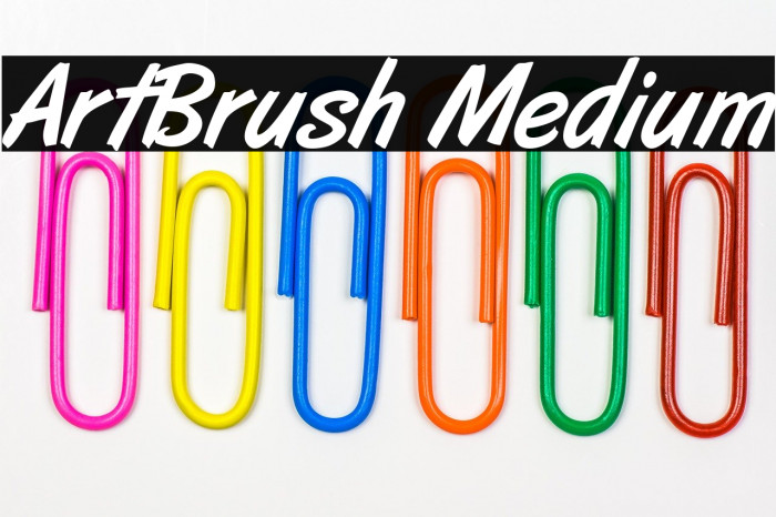 ArtBrush Medium Font examples