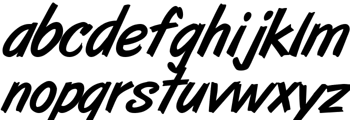 ArtBrush Medium Font LOWERCASE