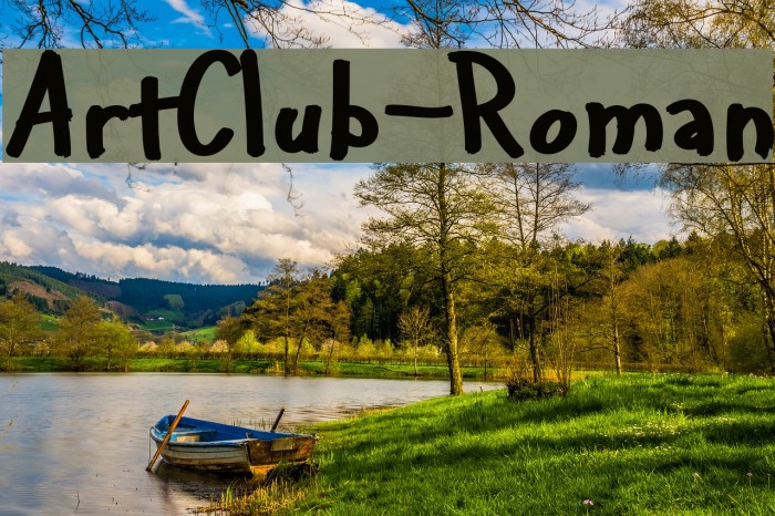 ArtClub-Roman Font examples