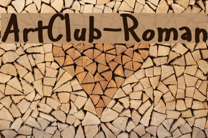 ArtClub-Roman Font examples