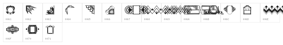 ArtDeco Motif Character Map