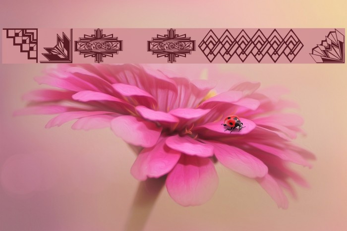 ArtDeco Motif Font examples