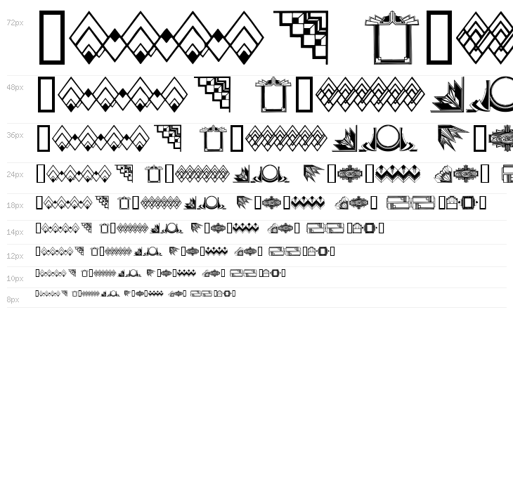 ArtDeco Motif Waterfall