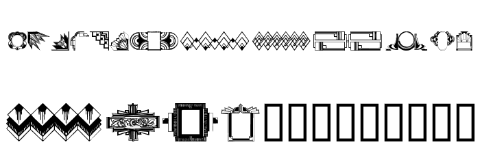 ArtDeco Motif Font LOWERCASE