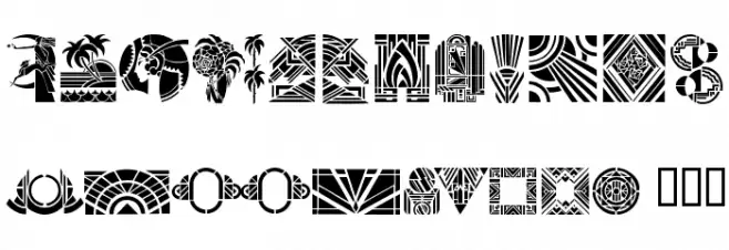 ArtDeco फ़ॉन्ट अपरकेस
