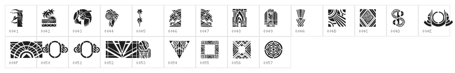 ArtDeco Character Map