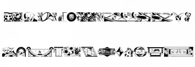 ArtDekoParts Font LOWERCASE