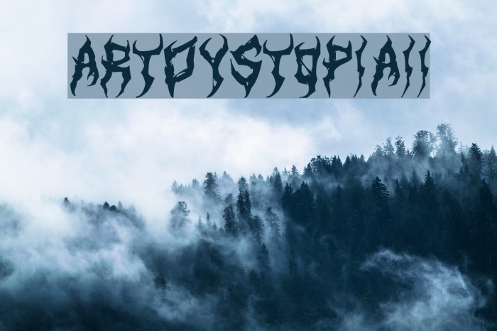 ArtDystopiaII Font examples