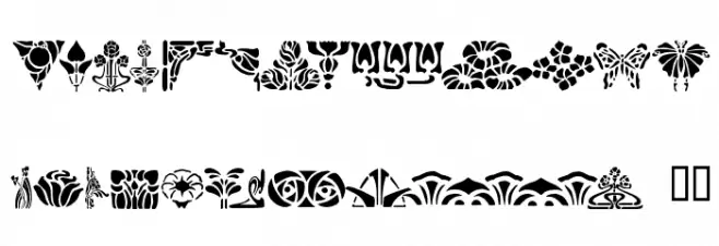 ArtNouveau1 Fuentes MAYÚSCULAS