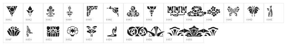 ArtNouveau1 Character Map