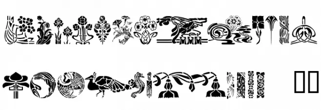ArtNouveau2 Fuentes MAYÚSCULAS