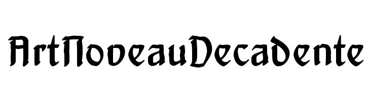 ArtNoveauDecadente  フリーフォントのダウンロード
