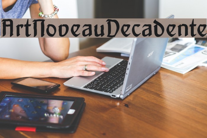 ArtNoveauDecadente Font examples